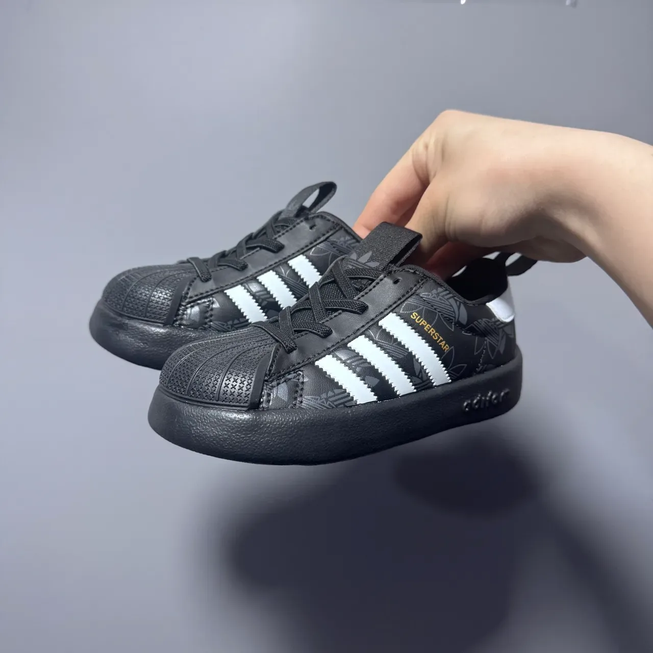 Adidas Superstar Black and White Lifestyle Sneakers 10