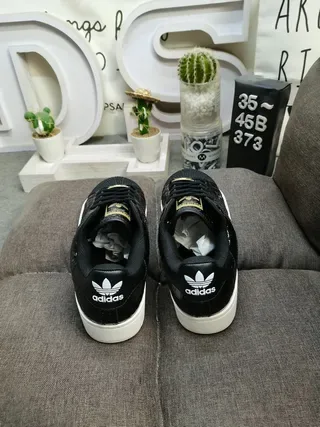 Adidas Superstar Black Croc-Embossed Lifestyle Sneakers 8