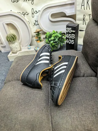 Adidas Superstar Black White Mustard Yellow Lifestyle Sneakers 6