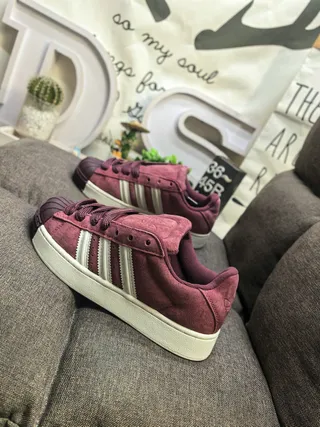Adidas Superstar Burgundy Suede Lifestyle Sneakers 7