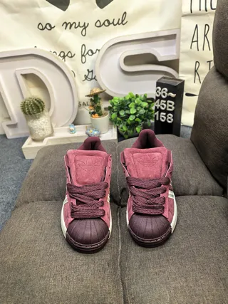 Adidas Superstar Burgundy Suede Lifestyle Sneakers 10