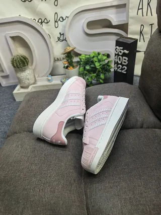 Adidas Superstar Dusty Pink and White Lifestyle Sneakers 6