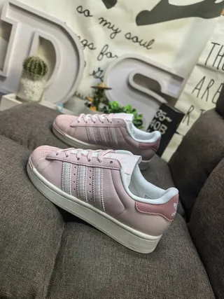 Adidas Superstar Dusty Pink and White Lifestyle Sneakers 7