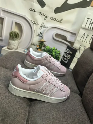 Adidas Superstar Dusty Pink and White Lifestyle Sneakers 9