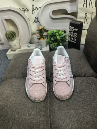 Adidas Superstar Dusty Pink and White Lifestyle Sneakers 10