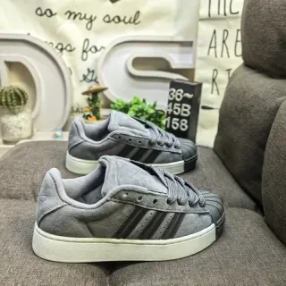 Adidas Superstar ग्रे सूड शेल टो लाइफस्टाइल स्नीकर