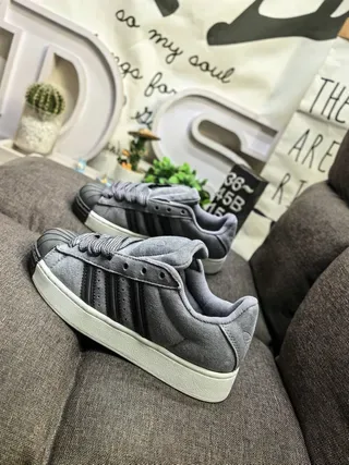 Adidas Superstar Gray Suede Shell Toe Lifestyle Sneakers 7