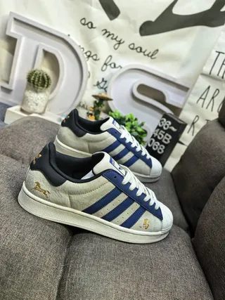 Adidas Superstar Off-White and Burgundy Lifestyle Sneakers 9