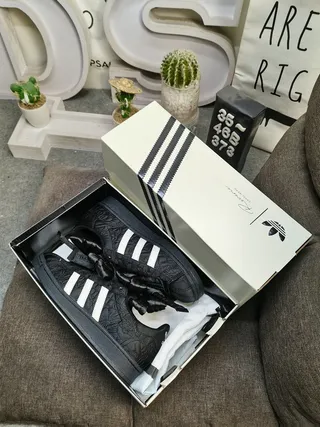 Adidas Superstar Quilted White Black Lifestyle Sneakers 13