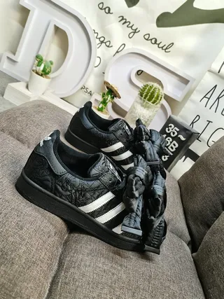 Adidas Superstar Quilted White Black Lifestyle Sneakers 19