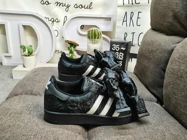 Adidas Superstar Quilted White Black Lifestyle Sneakers 21