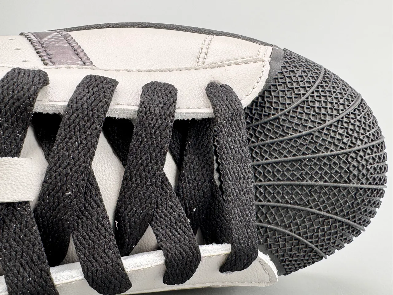 Adidas Superstar White Black Shell-Toe Snakeskin-Print Stripes Lifestyle Sneakers 4