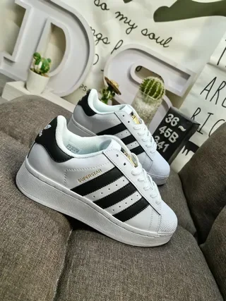 Adidas Superstar White Black Shell-Toe Three-Stripe Lifestyle Sneakers 9