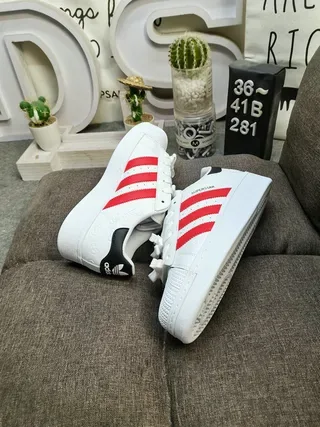 Adidas Superstar White Red Black Lifestyle Sneakers 6