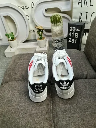 Adidas Superstar White Red Black Lifestyle Sneakers 8