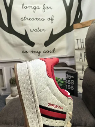 Adidas Superstar White Red Black Lifestyle Sneakers 3