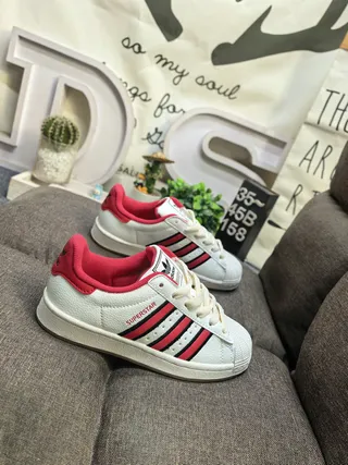 Adidas Superstar White Red Black Lifestyle Sneakers 9