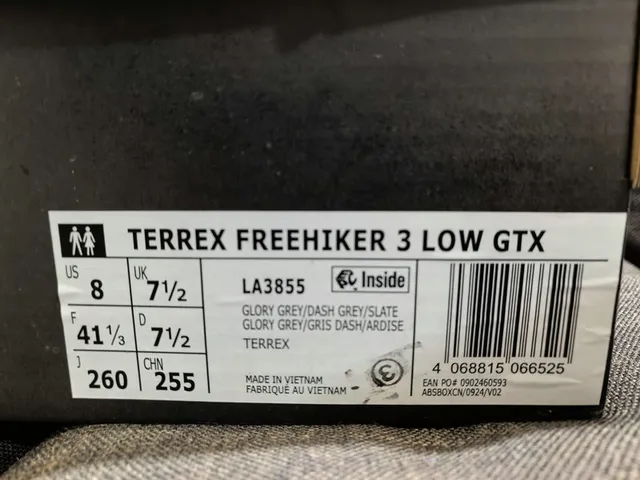 Adidas TERREX Gris Blanc Silhouette GORE-TEX Imperméable Supérieur Chaussures de course 2