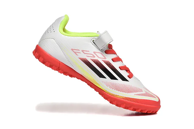 Adidas Chaussures de football Turf Blanc Rouge Jaune Néon Gazon artificiel Chaussures de football 3