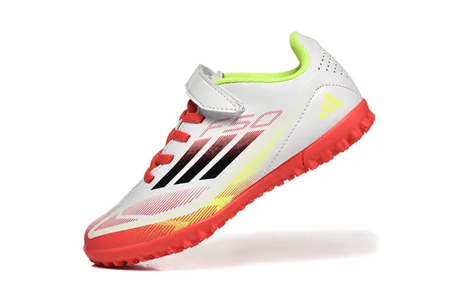 Adidas Chaussures de football Turf Blanc Rouge Jaune Néon Gazon artificiel Chaussures de football 4
