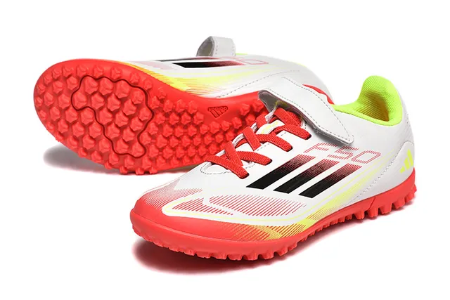 Adidas Chaussures de football Turf Blanc Rouge Jaune Néon Gazon artificiel Chaussures de football 6