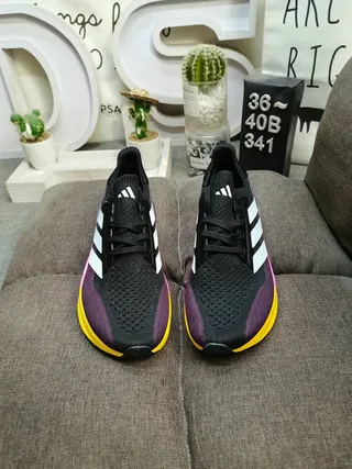 Adidas Ultraboost White Light Blue Black Red Running Shoes 10