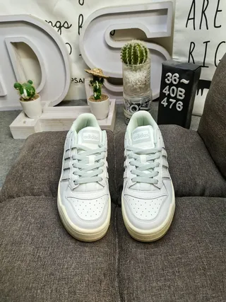 Adidas White Beige Platform Sole Three-Stripe Side Panel Lifestyle Sneakers 10