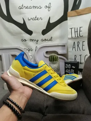 Adidas White Blue Low-Top Leather Upper Lifestyle Sneakers 5
