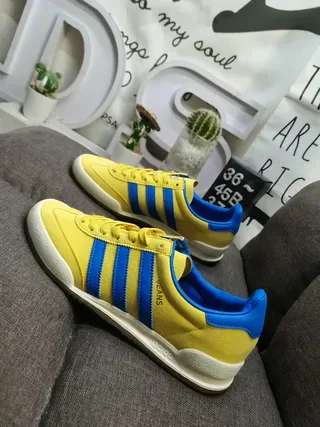 Adidas White Blue Low-Top Leather Upper Lifestyle Sneakers 7