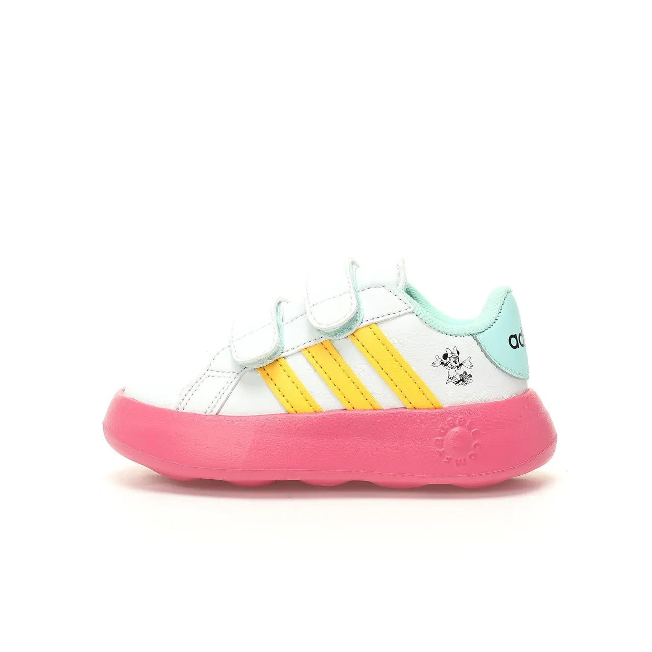Adidas White Blue Low-Top Velcro Strap Closure Lifestyle Sneakers 3
