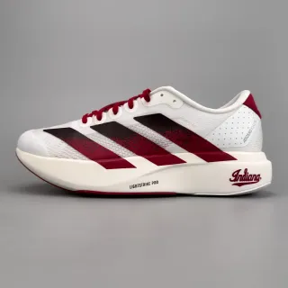 Adidas Tênis de corrida branco bordeaux malha superior engenheirada design de listras degradáveis marrom a preto