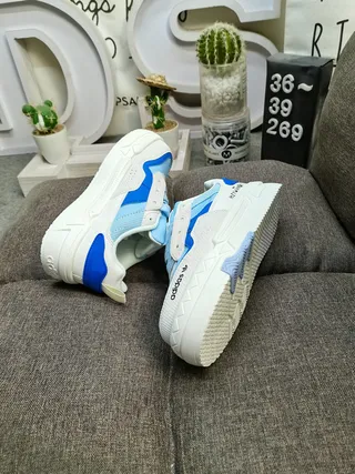 Adidas White Green Chunky Sole Layered Upper Lifestyle Sneakers 24