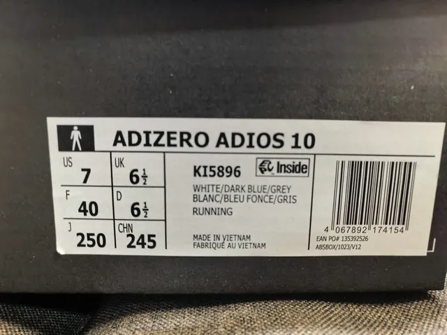 Adidas White Navy Engineered Mesh Upper Perforated Three Stripes Running Shoes 2