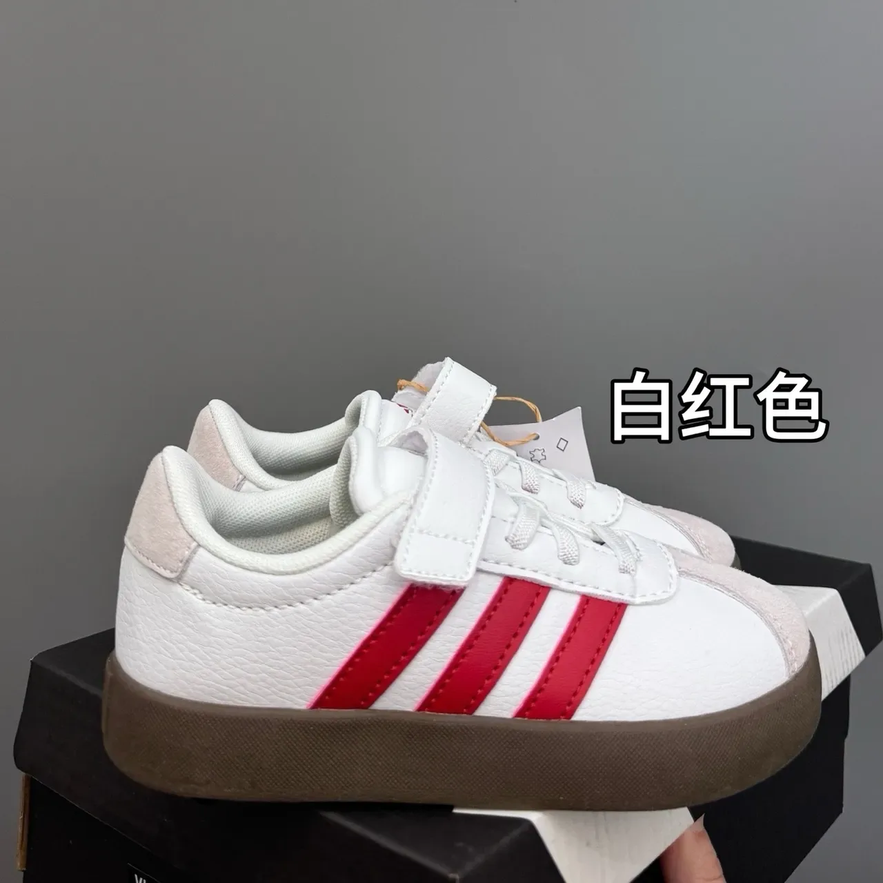 Adidas White Navy Low-Top Velcro Strap Lifestyle Sneakers 3