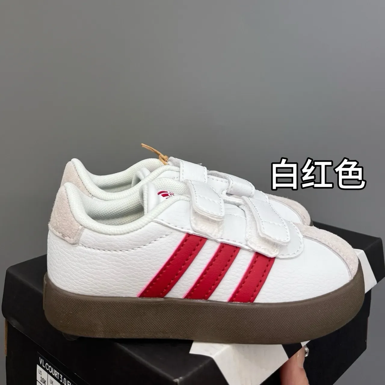 Adidas White Navy Low-Top Velcro Strap Lifestyle Sneakers 4