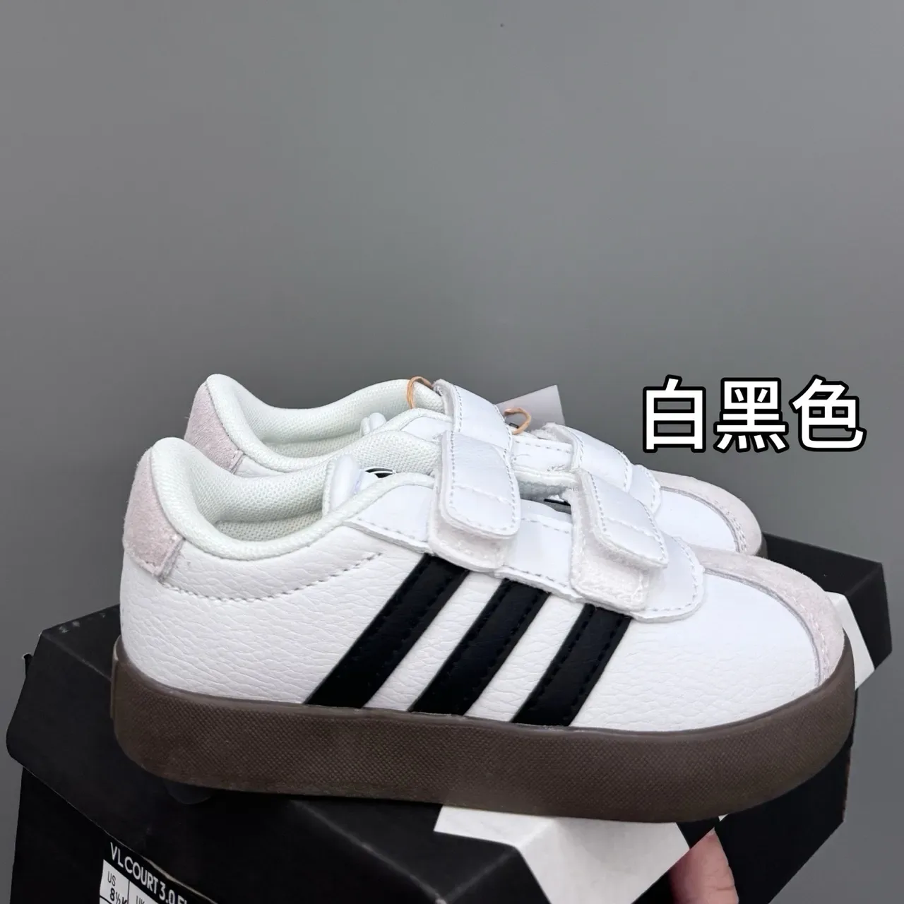 Adidas White Navy Low-Top Velcro Strap Lifestyle Sneakers 10