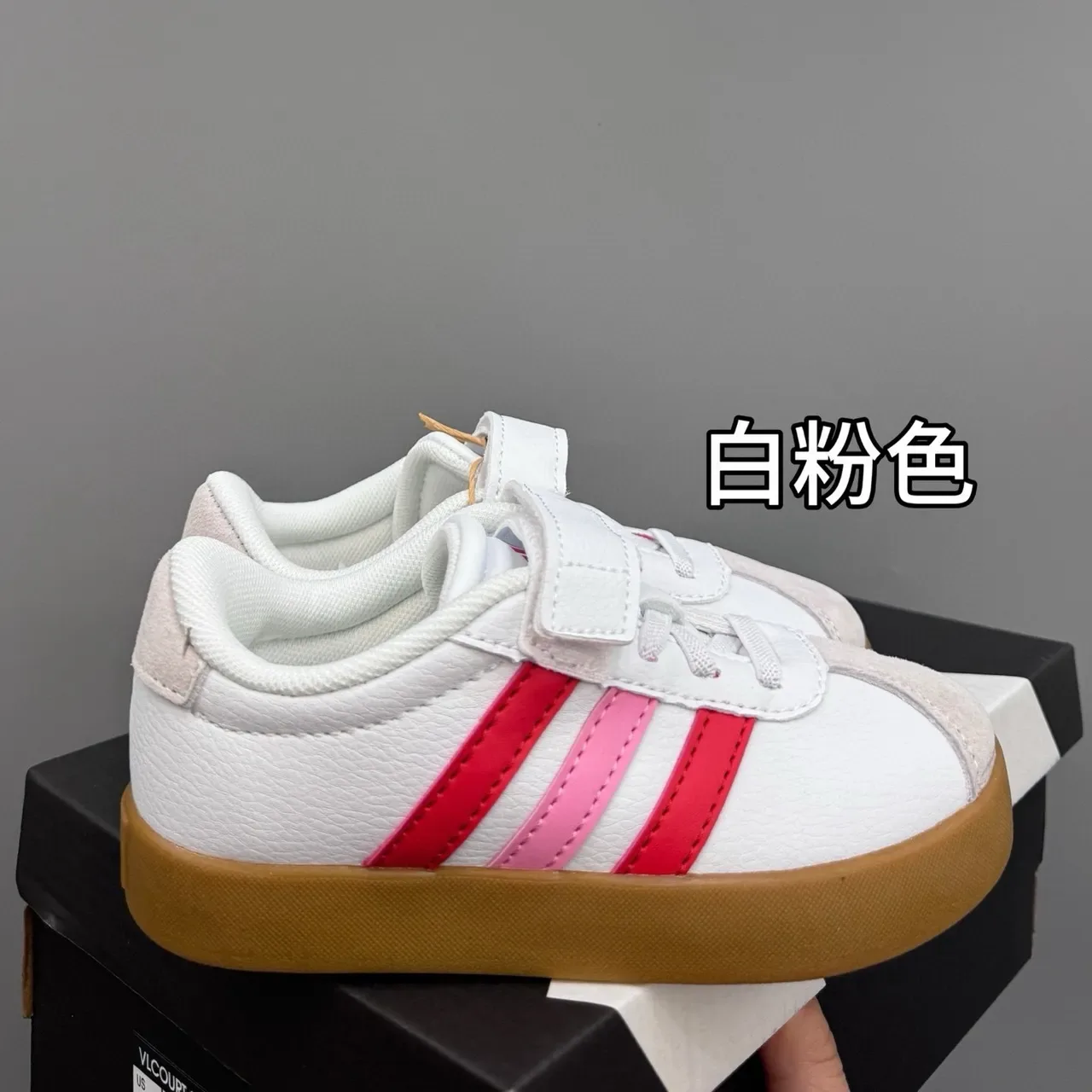Adidas White Navy Low-Top Velcro Strap Lifestyle Sneakers 15