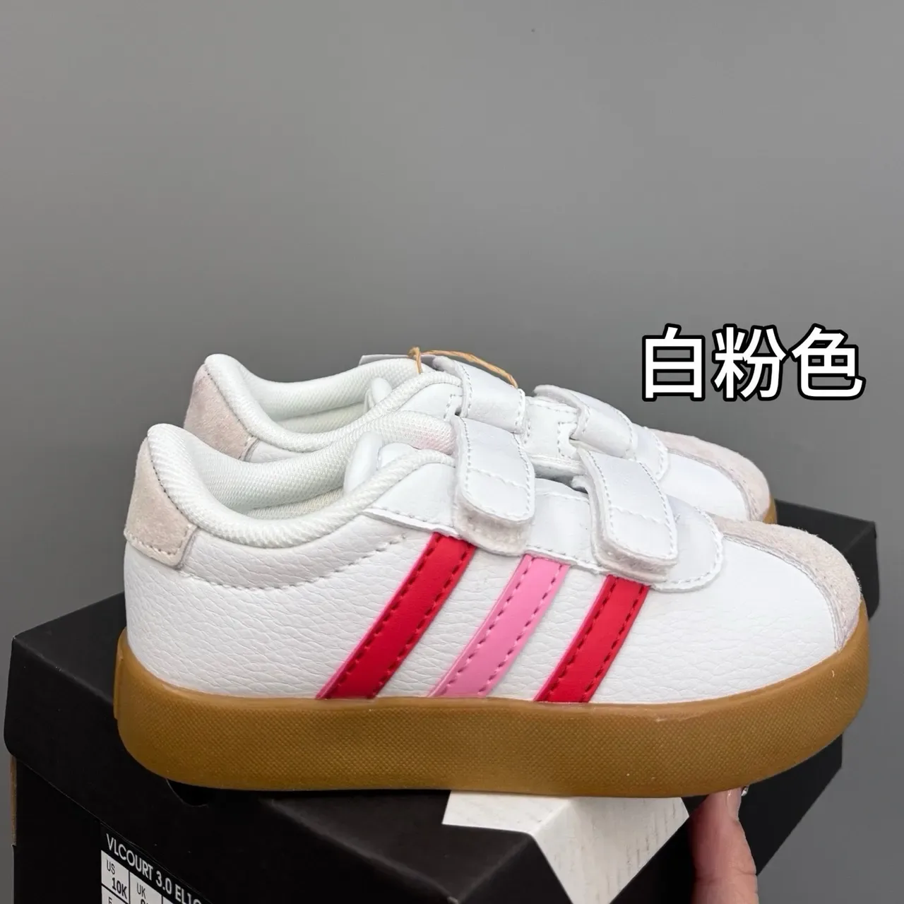 Adidas White Navy Low-Top Velcro Strap Lifestyle Sneakers 16
