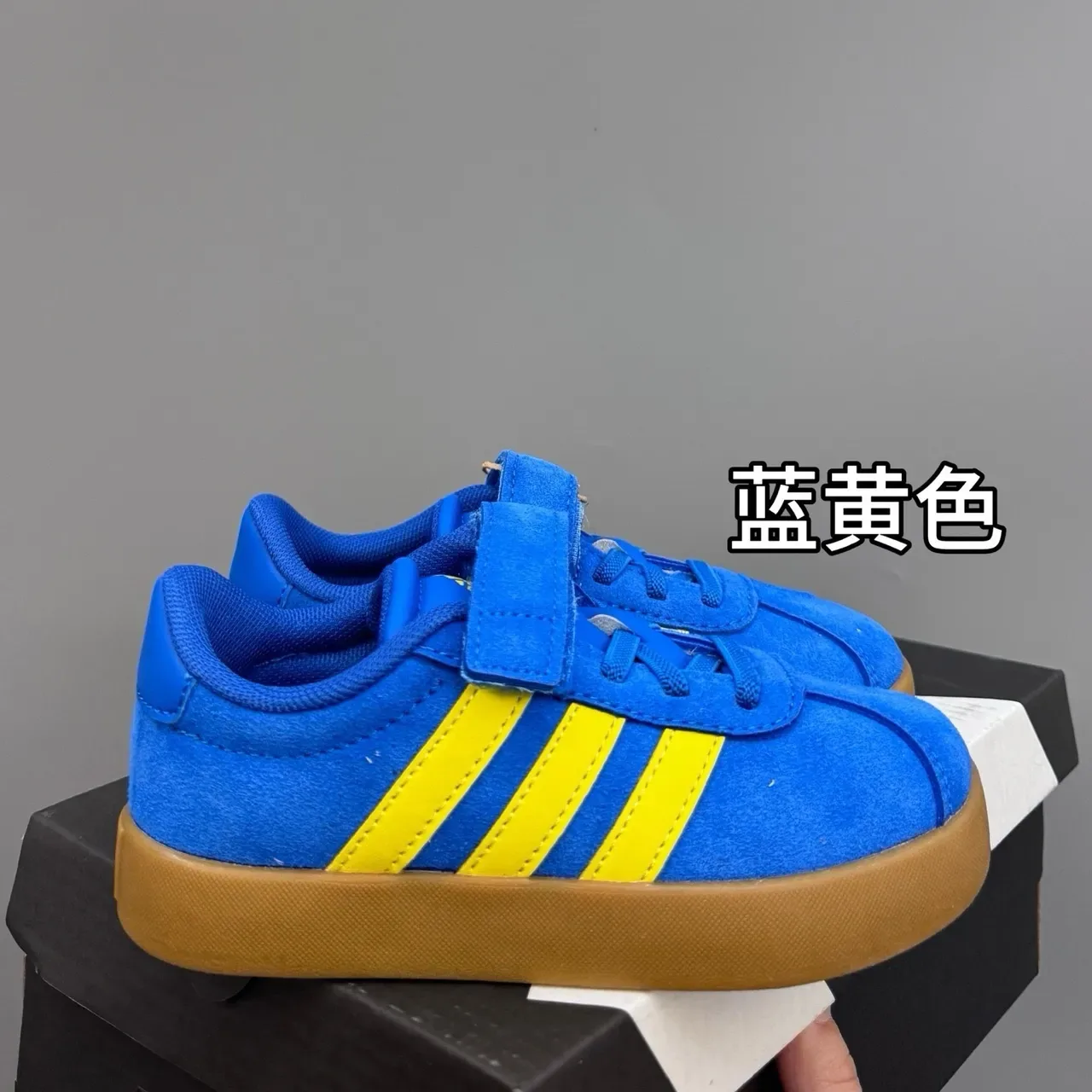 Adidas White Navy Low-Top Velcro Strap Lifestyle Sneakers 17