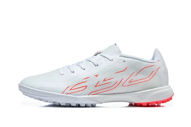 Adidas Chaussures de football turf blanc rouge profil bas upper synthétique crampons coniques 10