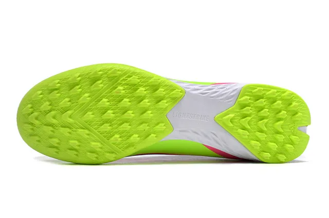 Adidas X Green Pink Low-Cut Synthetic Upper Molded TPU Stud Outsole Artificial-Grass Soccer Shoes 6