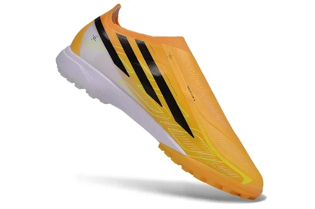 Adidas X Hyperfast Orange Blanc Chaussures de Football Turf Basse Coupe Sock-Fit Upper Moldé Outsole 2