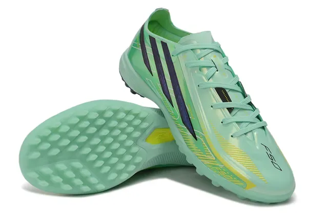 Adidas X Speedportal Chaussures de football Mint Green Navy Yellow Turf 4