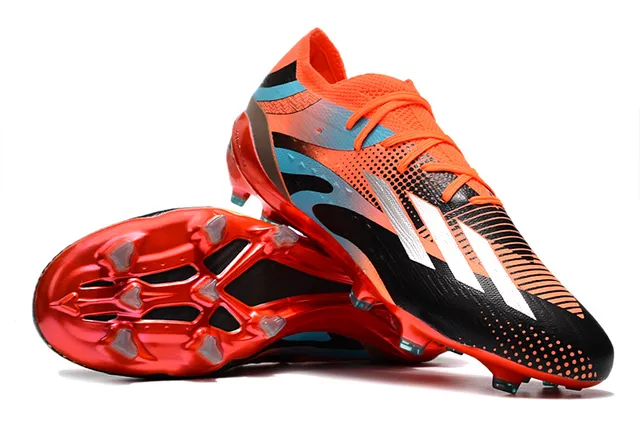 Adidas X Speedportal Orange Black Cyan Firm-Ground Soccer Shoes 4