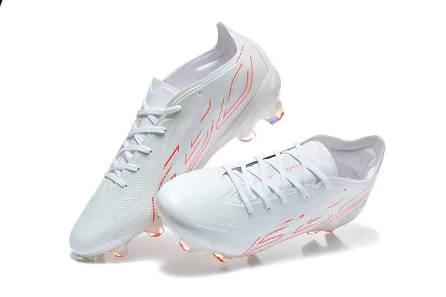 Adidas X Speedportal chuteira de futebol branco vermelho iridiscente para gramado firme 2