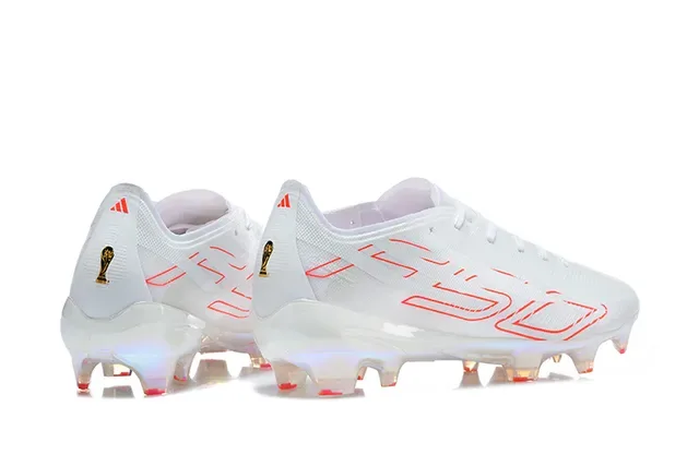 Adidas X Speedportal chuteira de futebol branco vermelho iridiscente para gramado firme 5