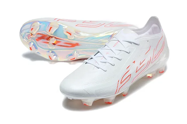 Adidas X Speedportal chuteira de futebol branco vermelho iridiscente para gramado firme 6
