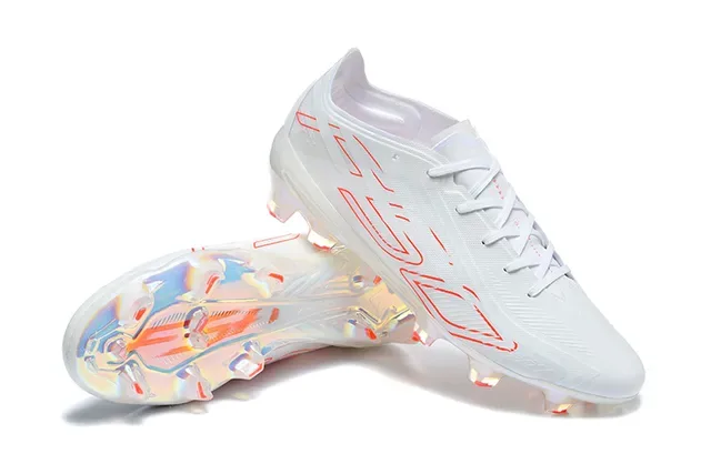 Adidas X Speedportal chuteira de futebol branco vermelho iridiscente para gramado firme 7