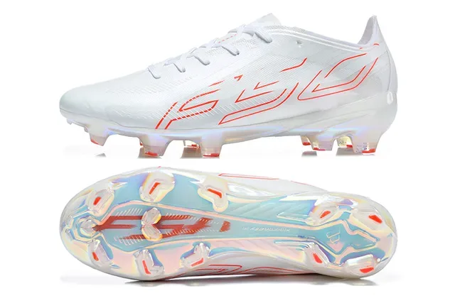 Adidas X Speedportal chuteira de futebol branco vermelho iridiscente para gramado firme 9