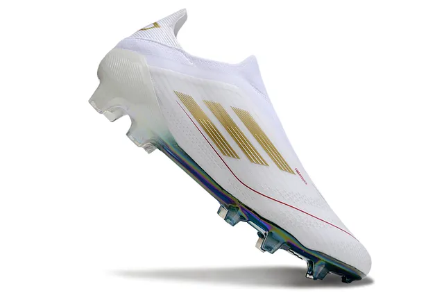 Adidas X Blanco Multicolor Sin Cordones Upper Ajuste a Calcetín Asimétrico TPU Cage Césped Firme Zapatos de Fútbol 2